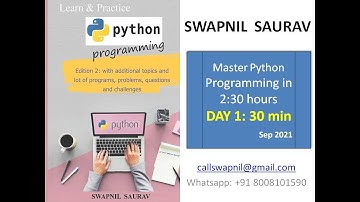 Master Python in 2.5 hours   Day 1 (30 minutes)