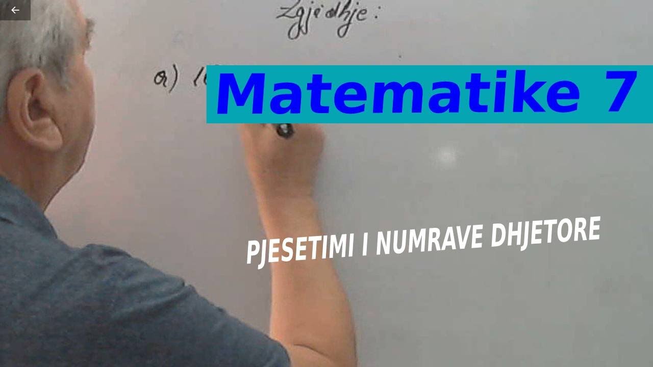 Matematike 7/ Pjesetimi i numrave dhjetore