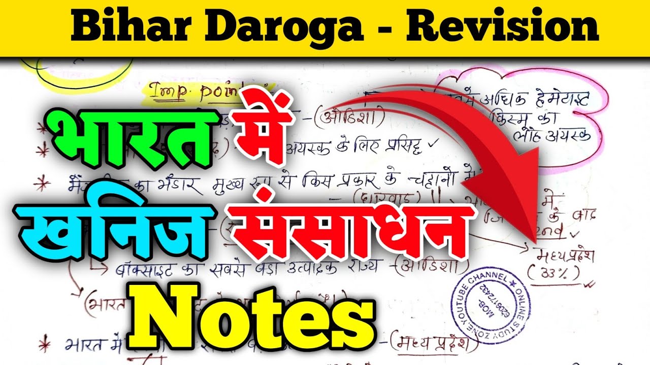 📍भारत में खनिज संसाधन | Mineral Resources of India | पूरी नोटिस | Geography Notes for All Exams