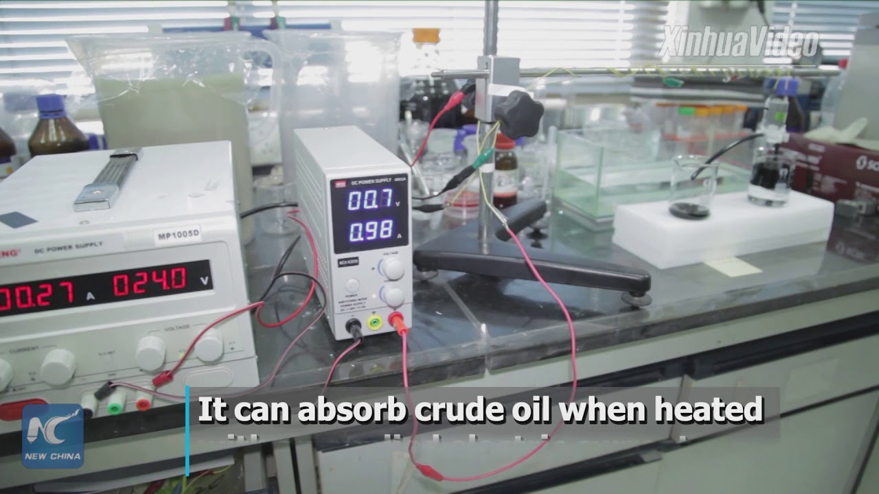 Chinese scientists pioneer new method to absorb oil spills YouTube