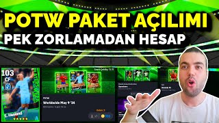 POTW PAKET AÇILIMI 🔥 14 ADAYLI SÖZLEŞME OYUNCUSU ALDIM (EFOOTBALL 2024 MOBİLE SIFIRDAN HESAP KURMA)