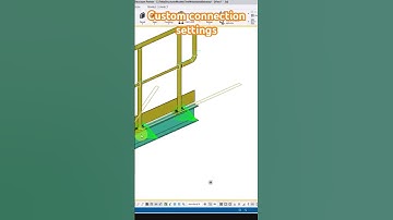 Custom handrail connection in Tekla Structures #tekla #teklastructures