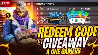 🔴 FREE FIRE LIVE GIVEAWAY REEDEM CODE 💯💎 | REAL GIVEWAY 💸💰|| #freefire #live #shorts #trending