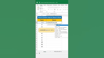 How to Convert Years to Hours in Excel || Excel Tips & Trick || #excel #short #excelbasic