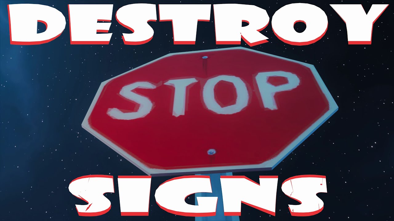 Fortnite | Season X | Road Trip Challenges | Destroy stop signs with the Catalyst outfit!