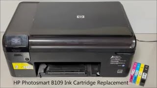 How to Replace The Ink Cartridges in a HP Photosmart B109 Printer