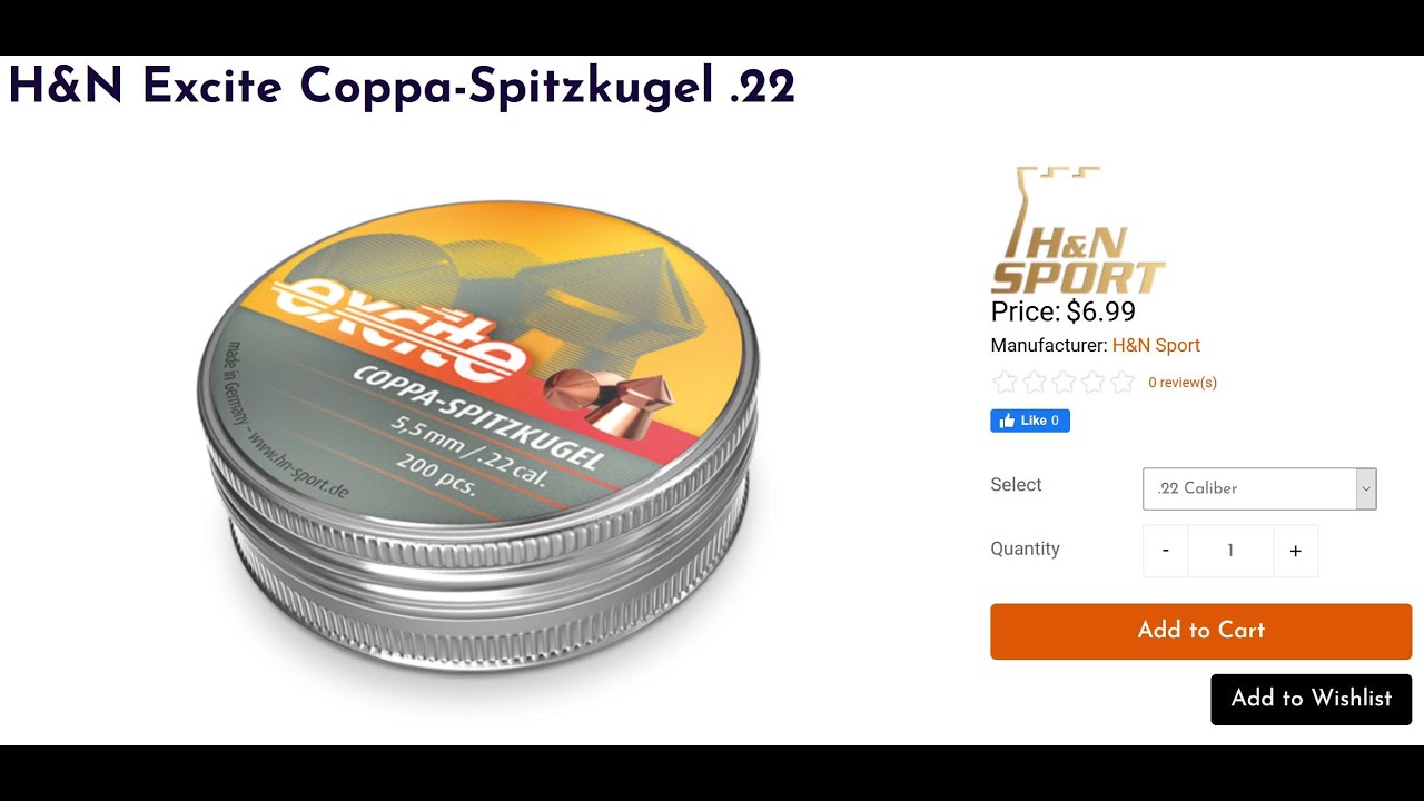 Haendler & Natermann H&N Excite Coppa-Spitzkugel .22