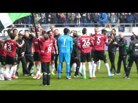Hannover 96 vs Eintracht Braunschweig 15.04.2017 Siegesfeier 4K @FANTIE96