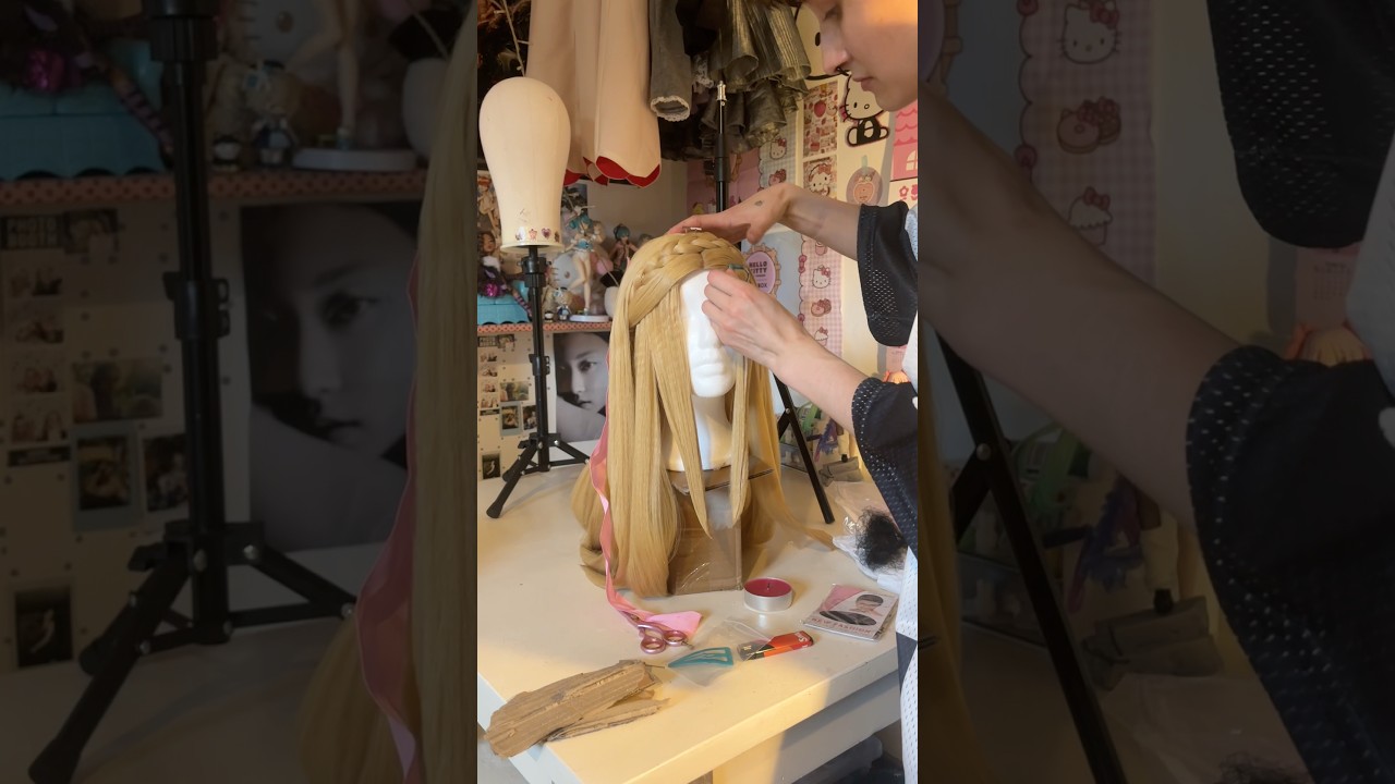 i'm still learning 🫶#wigstyling #cosplay #zeldacosplay #wigcommission #wigtutorial