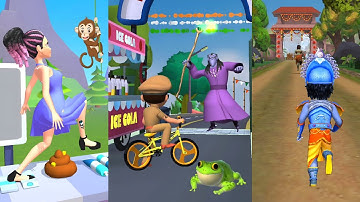 Little singham cycle race, littleKrishna, Tippy Toe 3D - best fun gameplay HD (Android/iOS)