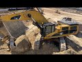 Caterpillar 385C Excavator Loading Trucks