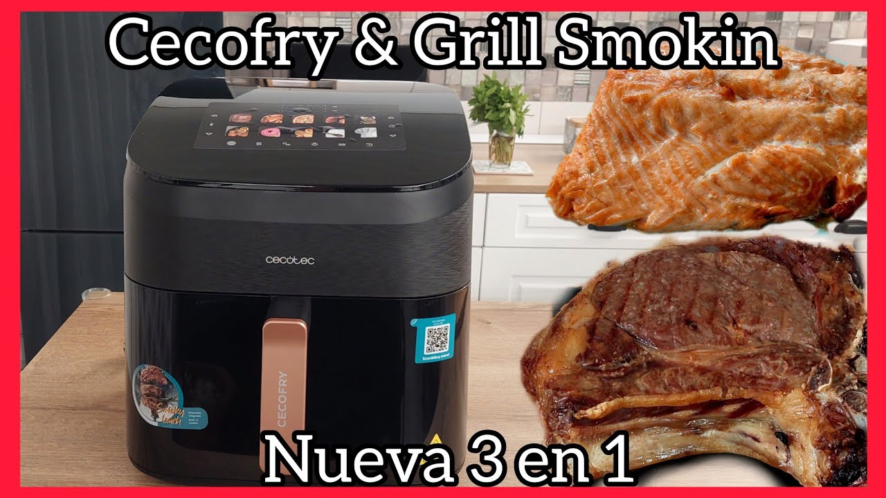 🔥 Cecofry & Grill Smokin 8500 doble resistencia #cecofry #airfryer #cecotec