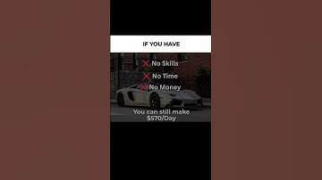 If you have no skills, money and time. Still you can do this↓ #shorts