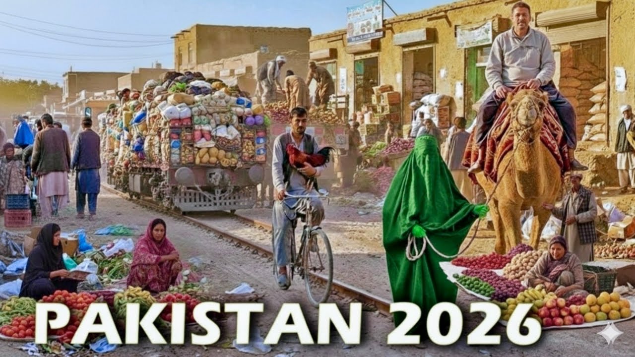 World’s Craziest Market on Railway Tracks 🇵🇰 | Pakistan 4K Walk