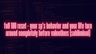 Celebrity full 180 reset – your sp’s behavior and your life turn around completely before v-day | subliminal Profile