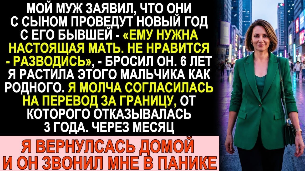 Муж сказал: «Сыну нужна настоящая мать». Я уехала за границу... и всё рухнуло без меня