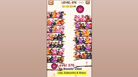 #bird #sort 2 #color #puzzle #level 376 #birdsort #colour #gaming #viral #trending #shorts #solution