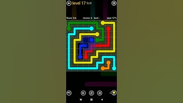 Flow Free Game Play 9×9 Hard level 17 walkthrough android and iOS