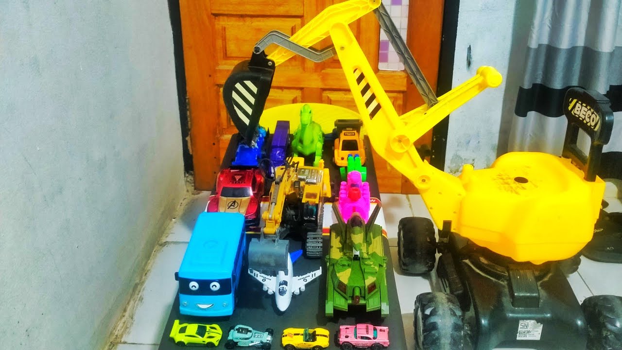 Mengenal Mobil Mobilan Anak, Mobil Tayo, Excavator, Hot Wilsh, Dam Truk, Buldozzer,  Mobil Really.