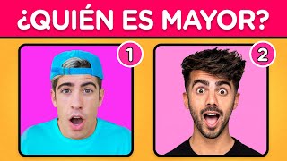 ADIVINA QUE YOUTUBER ES MAYOR 👶🏻🧓🏻| TRIVIA DE YOUTUBERS ✨| ADIVINA QUIEN TIENE MAS EDAD 🤩💖| YOU OCIO