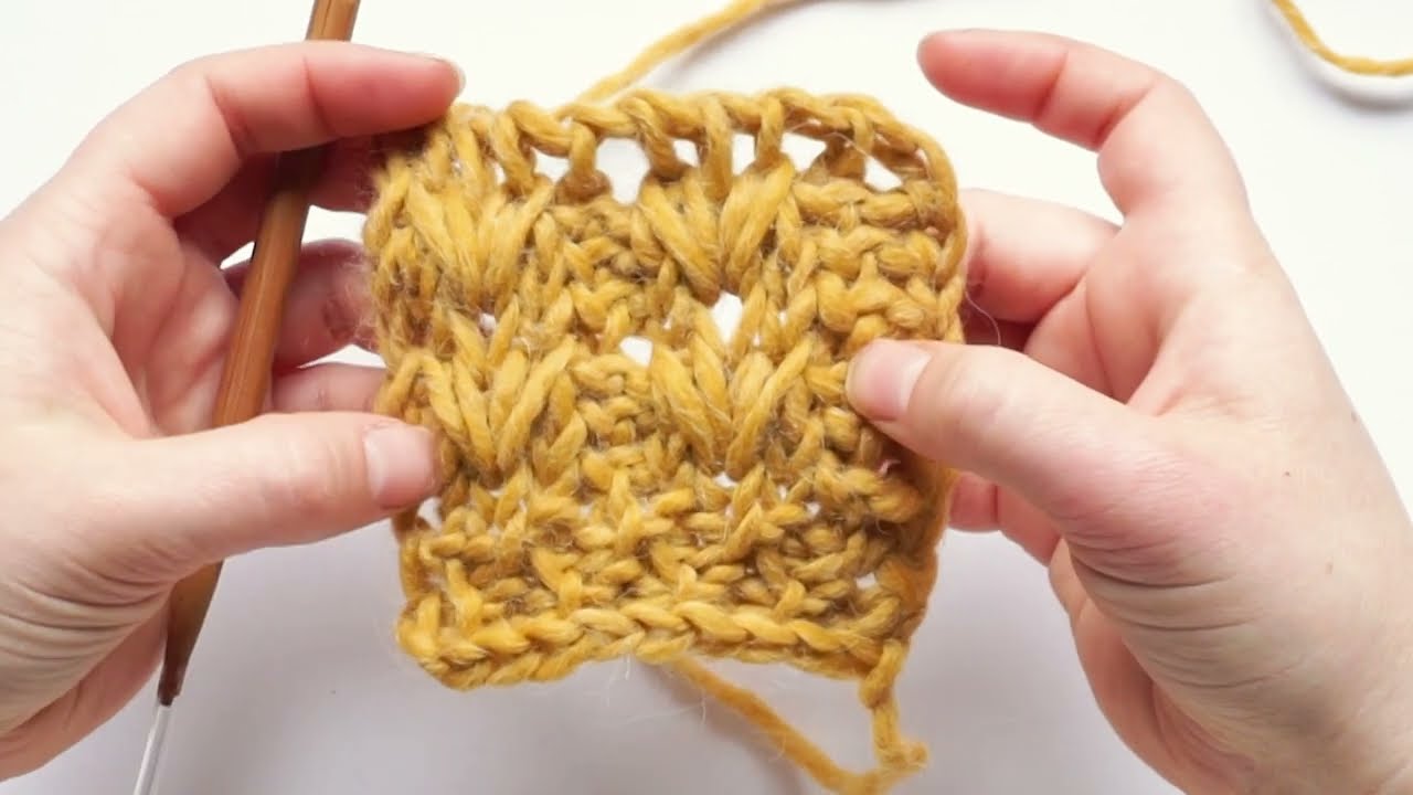 Tunisian crochet video tutorial - Wild violets