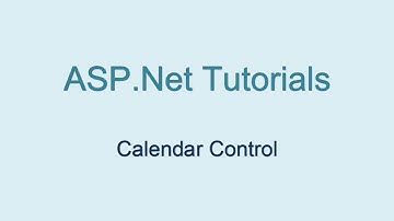 Calendar Control: ASP.Net Tutorial For Beginners