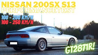 Nissan 200SX S13 with GARRETT GT2871R @1.4bar 100 - 200 / 100 - 250