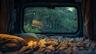 10 Hours 🌧 Sleeping in a Van While Storm Passes Outside