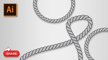 How To Create Rope in Adobe Illustrator | Vector Rope Pattern Brush.