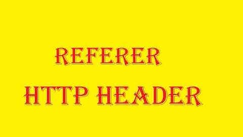 Referer http header