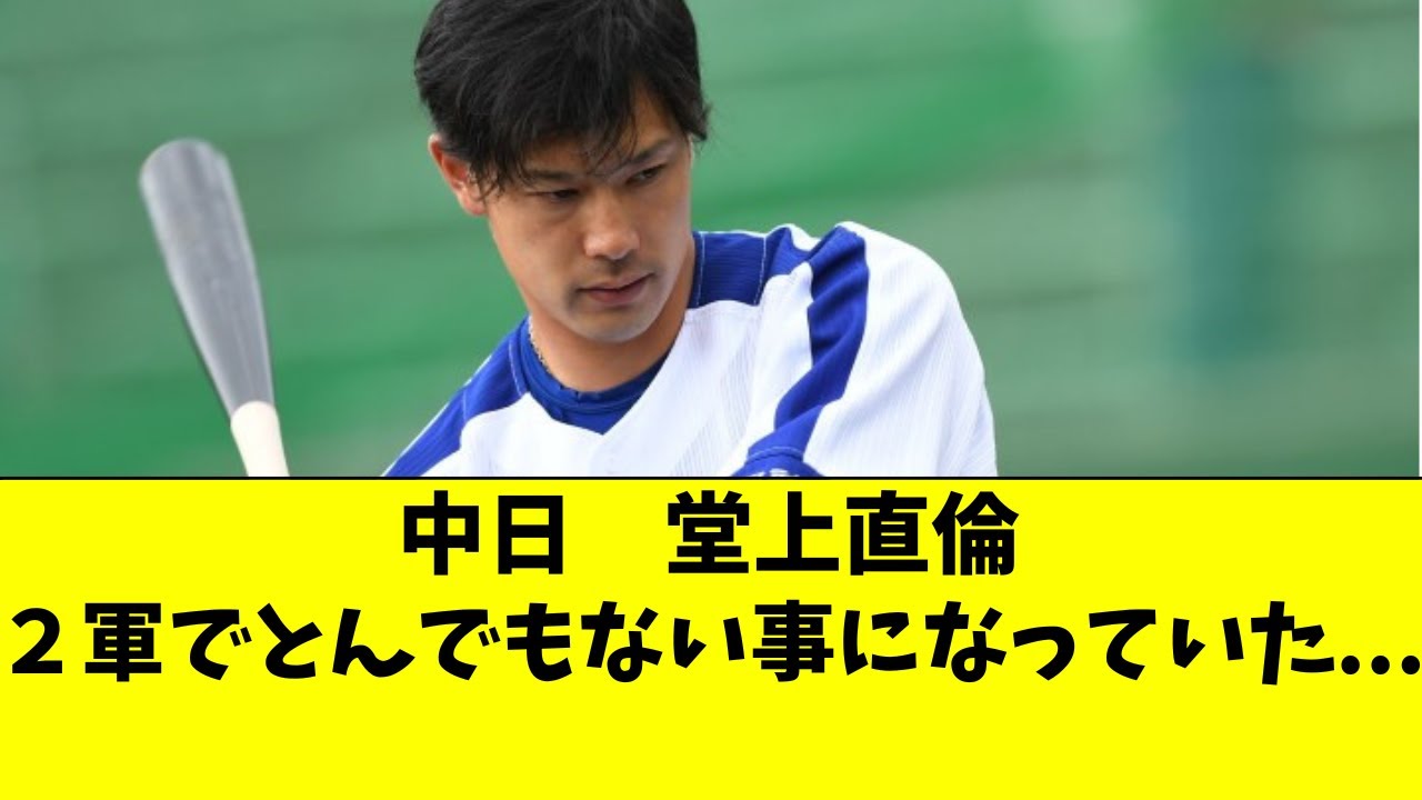 中日 堂上直倫の現在の状態がヤバすぎる・・・【中日ドラゴンズ/立浪
