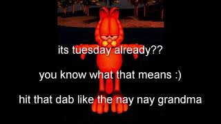 its tuesday already garfield meme