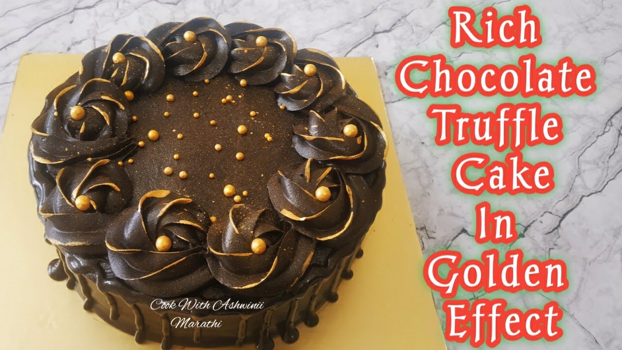 Rich Chocolate Truffle Cake खूप साऱ्या finishing tips सोबत Chocolate truffle Cake Cook With