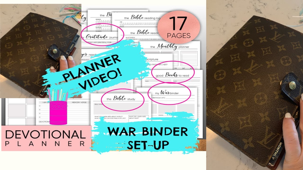 MY WAR BINDER SET UP IN MY DAILY LOUIS VUITTON PLANNER - YouTube