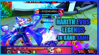 Harith Gameplay |Evos legends in rank game|unli dash