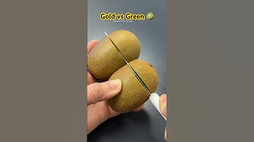 Fruit Cutting Gold or Green KiWi ?? 🥝🥝😱😱 #shorts #satisfying #fruitcutting #fruit #food #enjoy