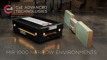 MiR Autonomous Mobile Robot Finesses Through Tight Space to Find Charging Dock