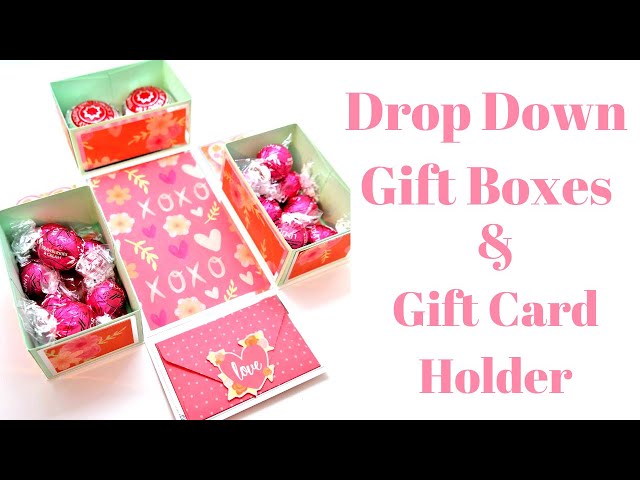 Drop Down Gift Boxes & Gift Card Holder ❤ Valentines Series 2020 ❤ 