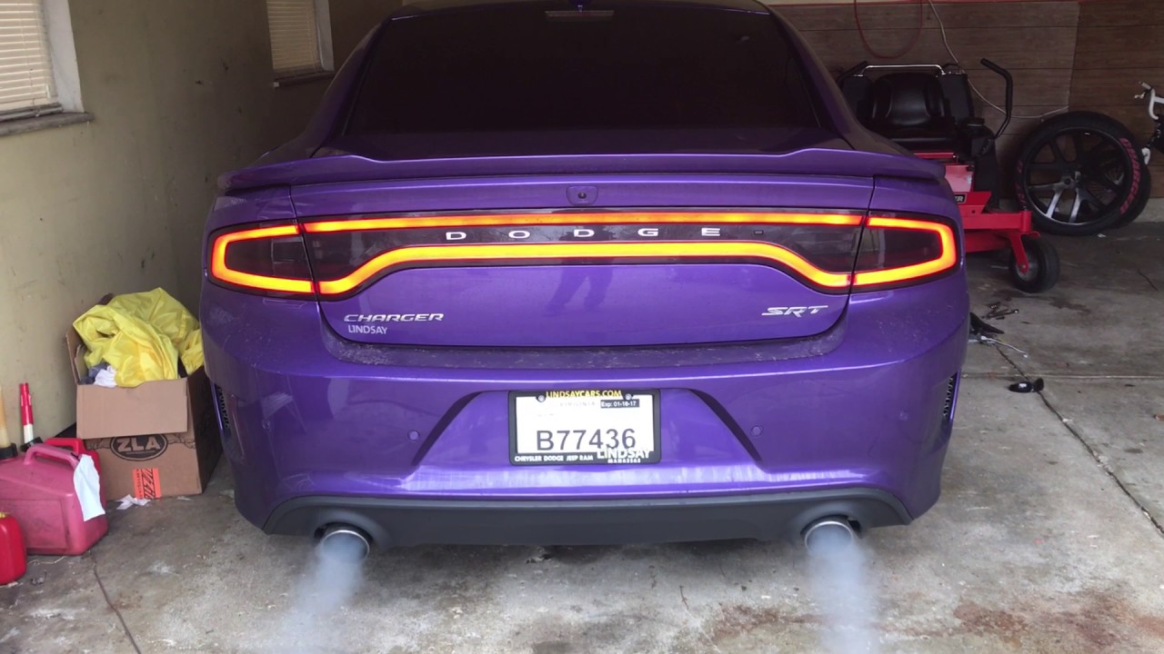 2016 Dodge Charger srt 392 muffler delete YouTube
