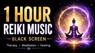 1 Hour Black Screen Reiki Music | AI-Generated Relaxing Music for Therapy, Counselling & Meditation