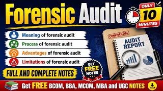 Forensic Audit | Process of Forensic audit | Advantages of forensic audit | types of audit