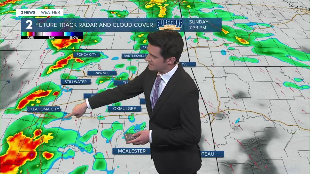 Chance for strong to severe storms tonight - YouTube
