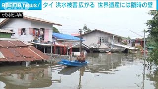 タイで洪水被害拡大　遺跡保護の塀も越水の危機(2021年10月9日)