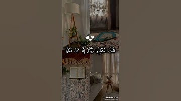 #قران_كريم |فَقُلْتُ اسْتَغْفِرُوا رَبَّكُمْ إِنَّهُ كَانَ غَفَّارًا| #قرآن |#تلاوة_خاشعة | #المصحف