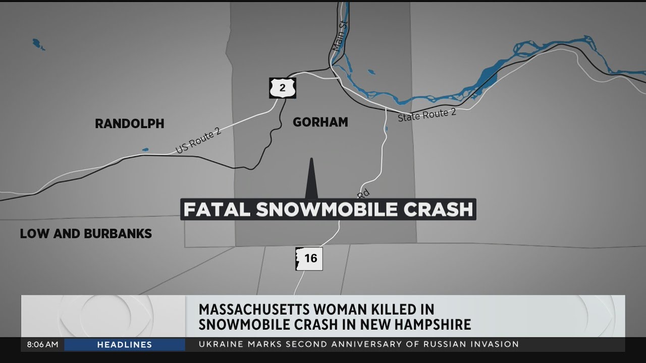 Massachusetts woman killed in New Hampshire snowmobile crash - YouTube