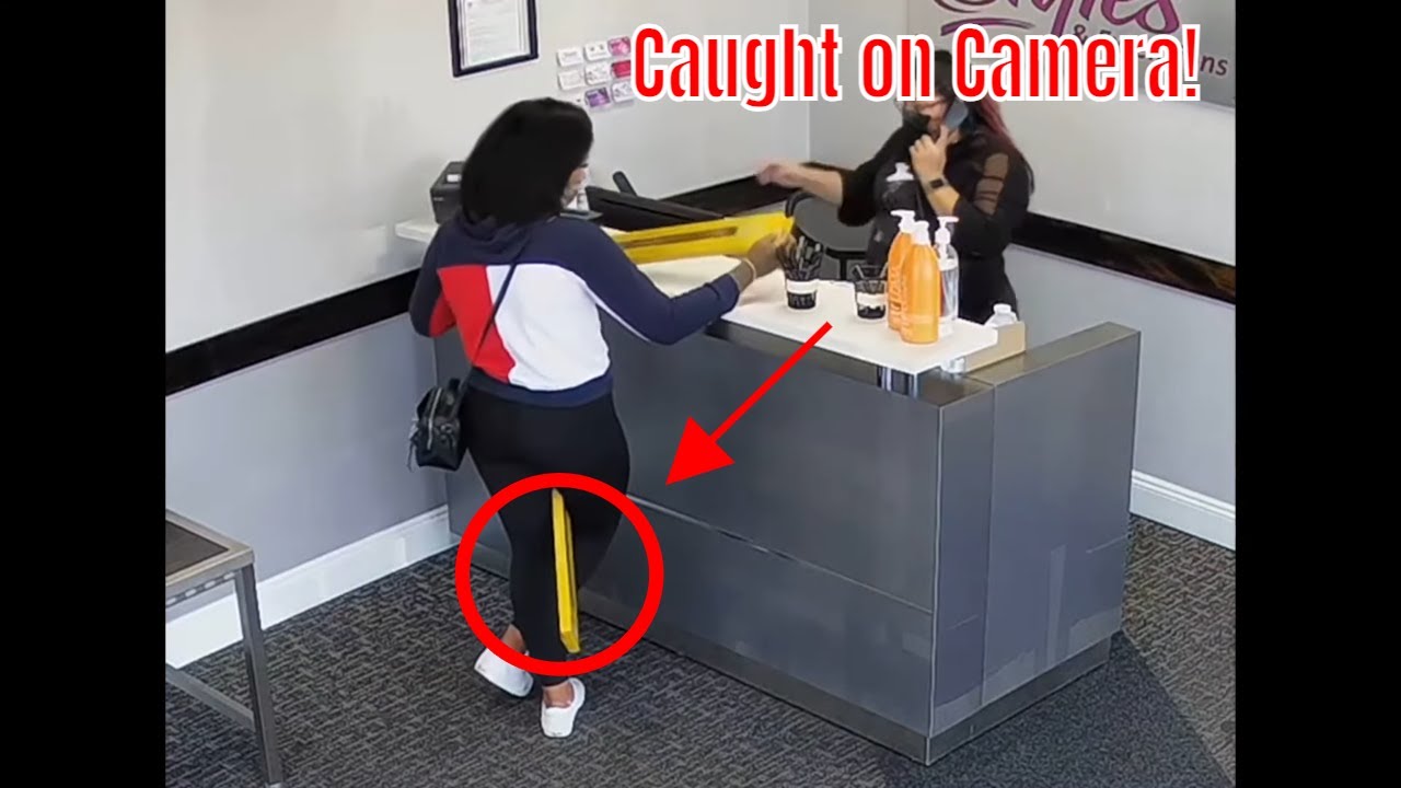 Woman Caught On Camera Shoplifting At Beauty Salon Youtube