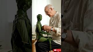 old man Ye Insaan Nahi Hai 😱 | Ultra Realistic AI Art Video | Leaf Sculpture