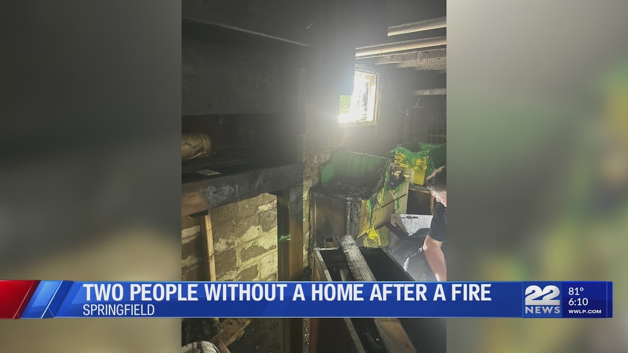 Basement fire leaves two without home in Springfield - YouTube