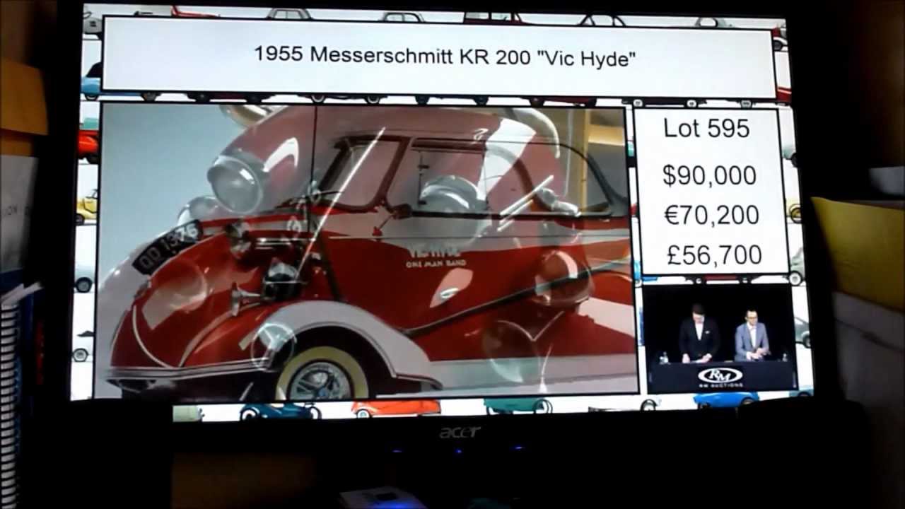 Vic Hyde Messerschmitt KR200 sells for $ 100k - YouTube
