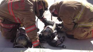 The FireFighter-Fit Buddy Breathing Cylinder Switchover